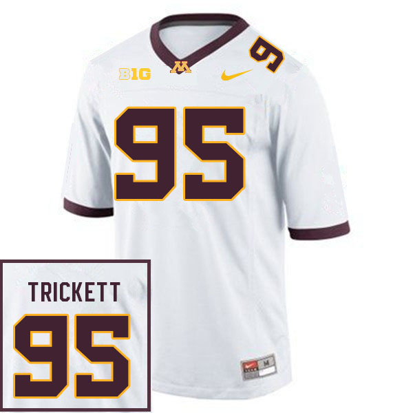 Men #95 Matthew Trickett Minnesota Golden Gophers College Football Jerseys Sale-White
